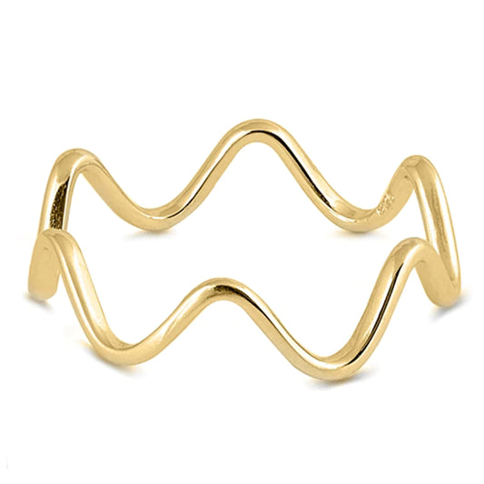 Gold Wavy Ring