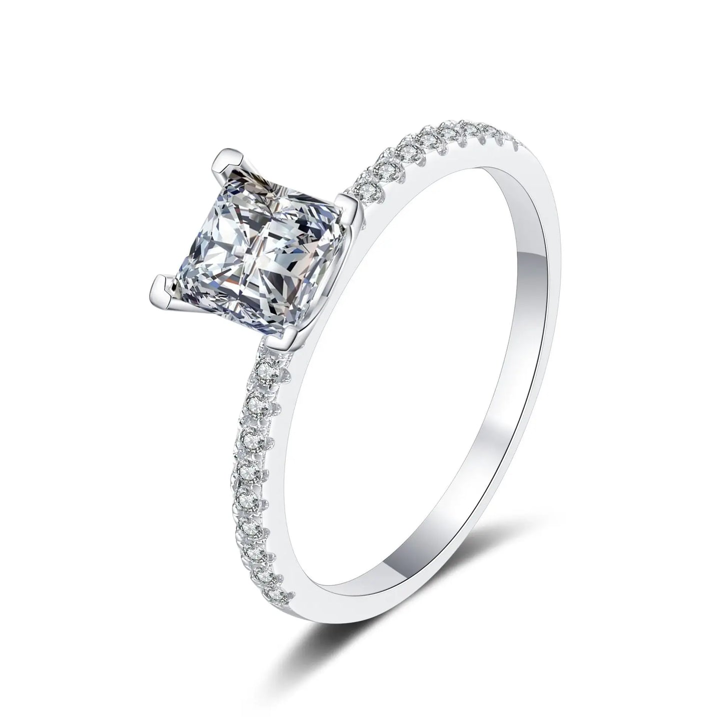 Four-Prong Moissanite Engagement Ring