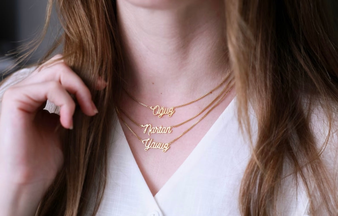 Three Name Layered Necklace