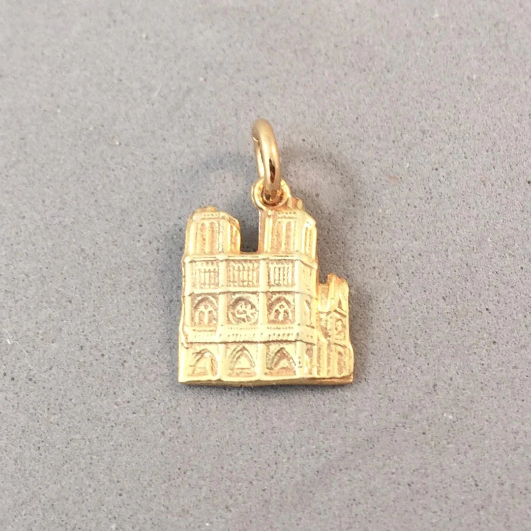 Small Notre Dame Gold Plated Charm