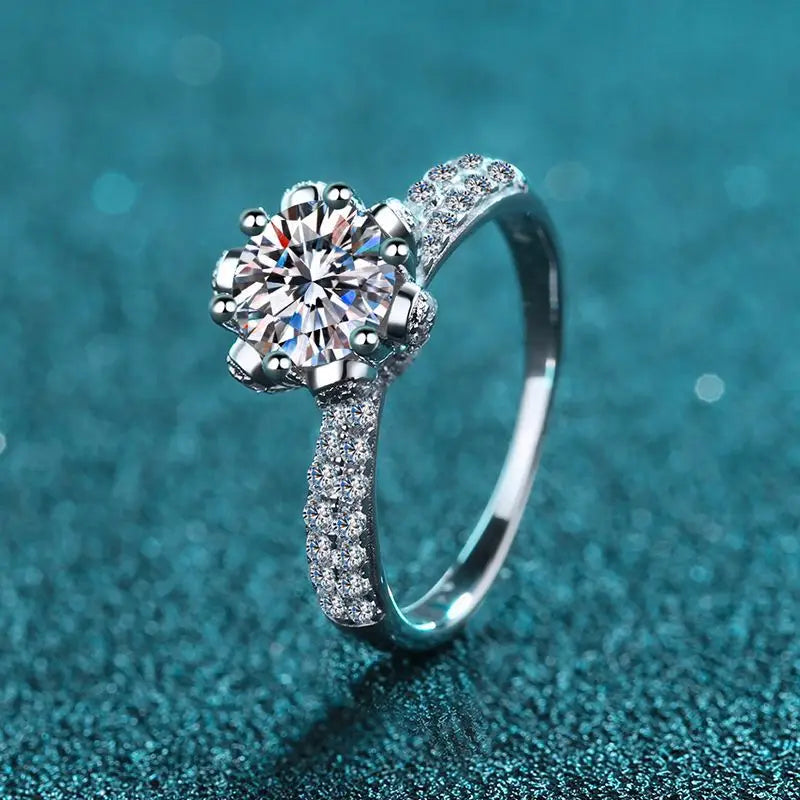 Six-Prong Moissanite Engagement Ring