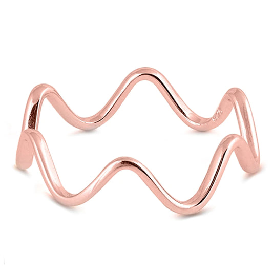 Rose Gold Wavy Ring