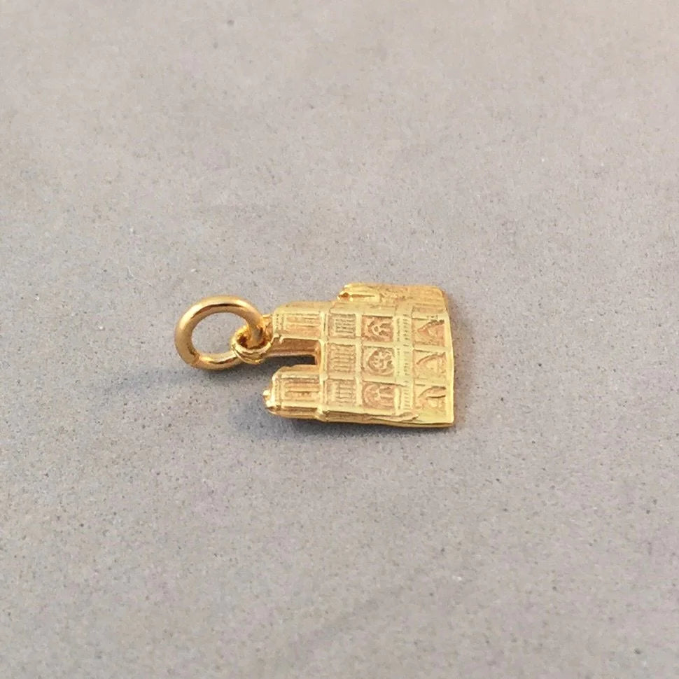 Small Notre Dame Gold Plated Charm