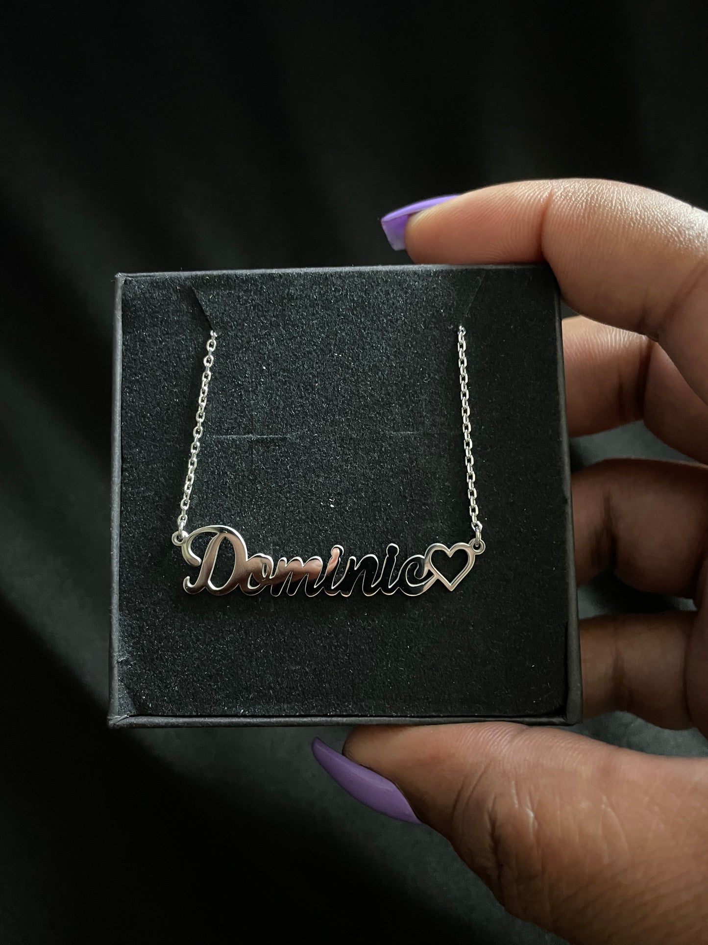 Open Heart Name Necklace