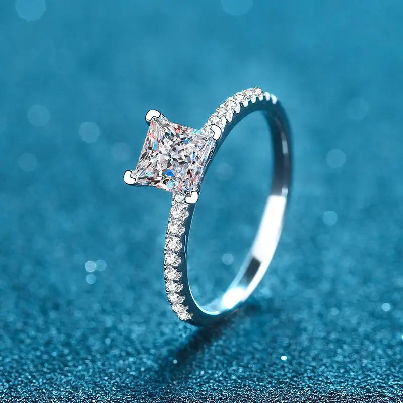 Four-Prong Moissanite Engagement Ring