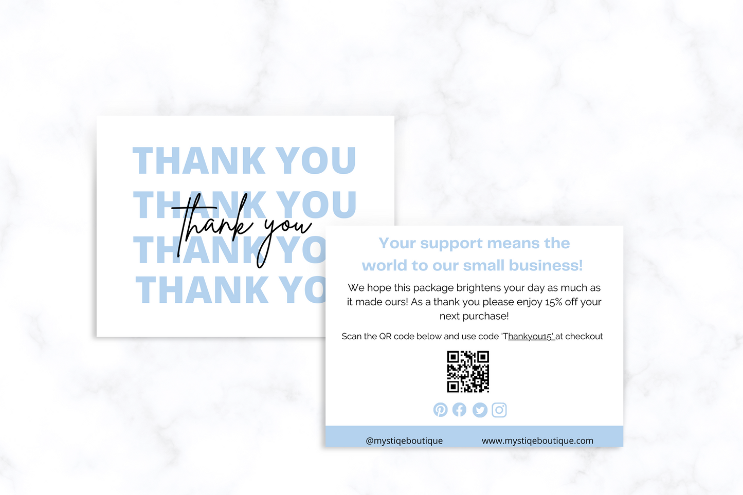 Personalized QR Thank You Card