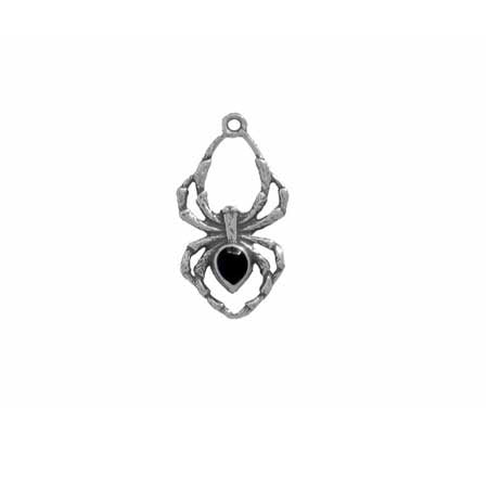 Black Onyx Spider Charm