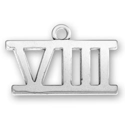 Roman Numeral VIII Charm