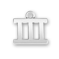 Roman Numeral III Charm