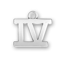 Roman Numeral IV Charm