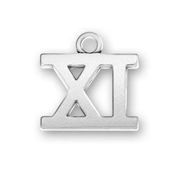 Roman Numeral XI Charm