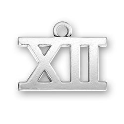 Roman Numeral XII Charm