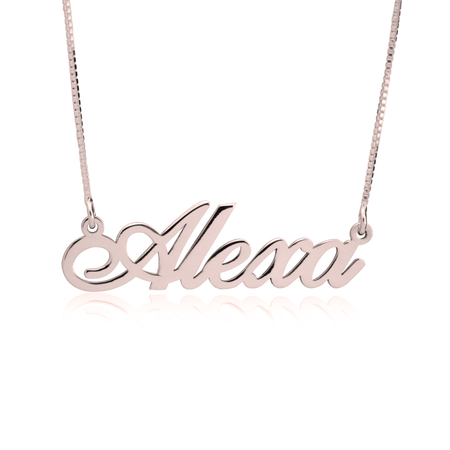 Rose Gold Classic Name Necklace