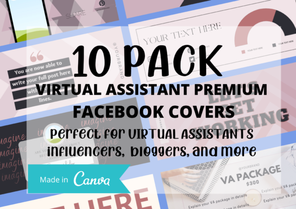 10 Virtual Assistant Facebook Cover Banner Templates