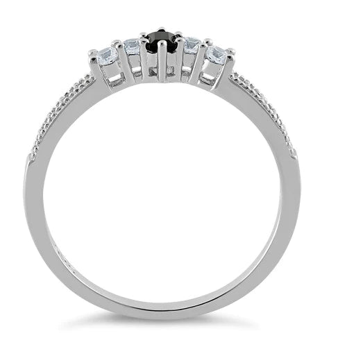 Sterling Silver Black CZ Ring