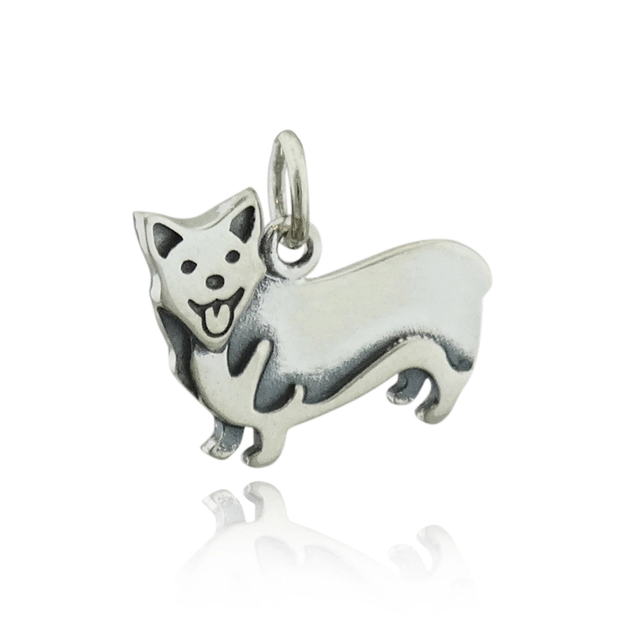 Detailed Welsh Corgi Dog Charm