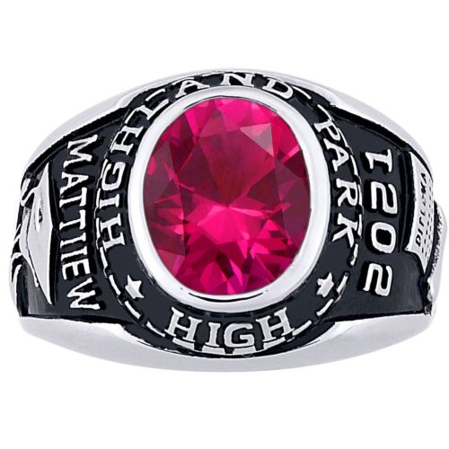 Men's Celebrium Traditional Oval Stone Class Ring