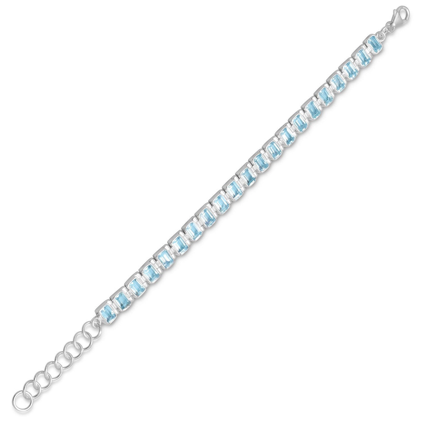 7"+1" Extension Blue Topaz Bracelet