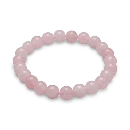 Rose Quartz Bead Stretch Bracelet