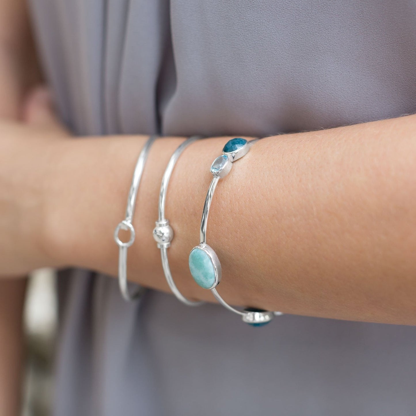 Multistone Stackable Bangle