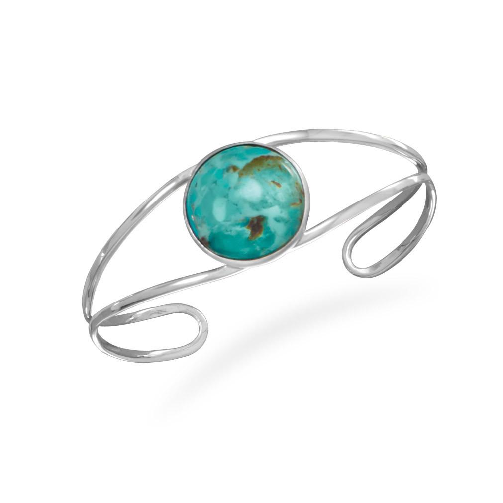 Open Band Cuff with Turquoise