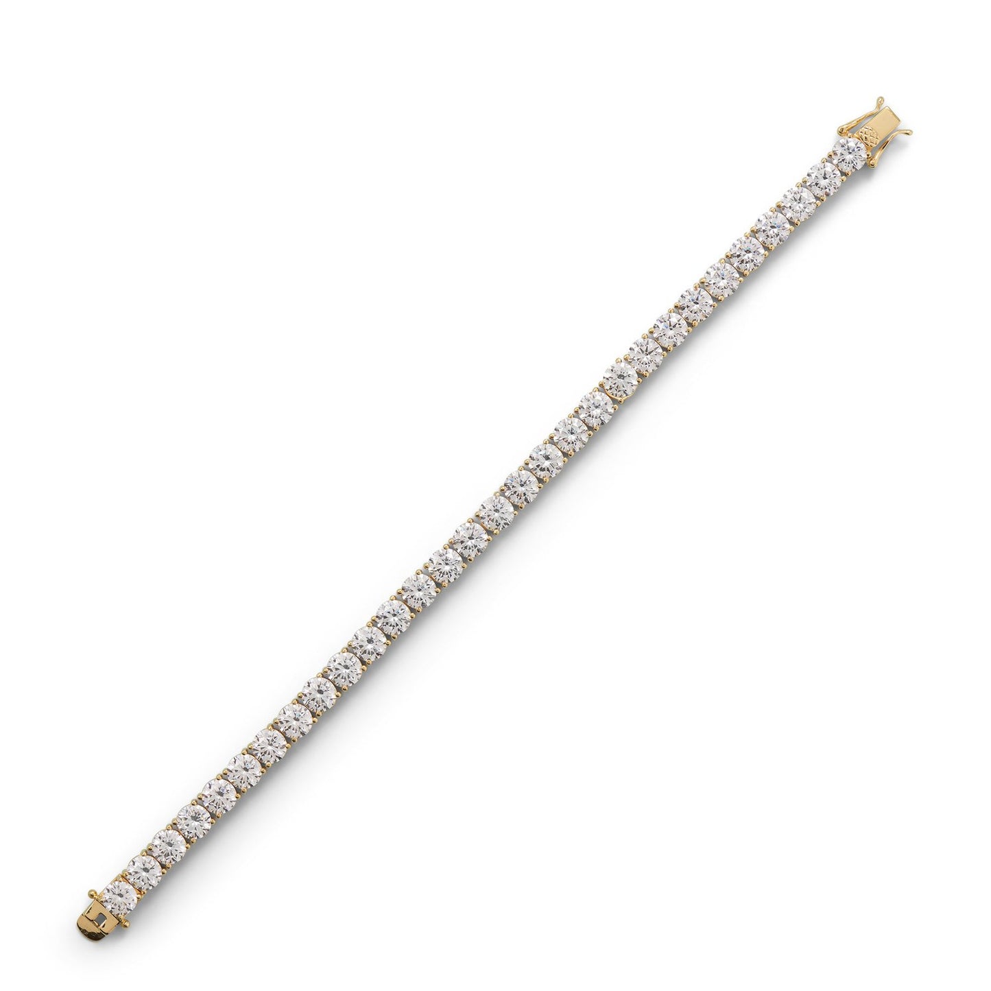 7.5" Gold Plated 6mm CZ Tennis Bracelet