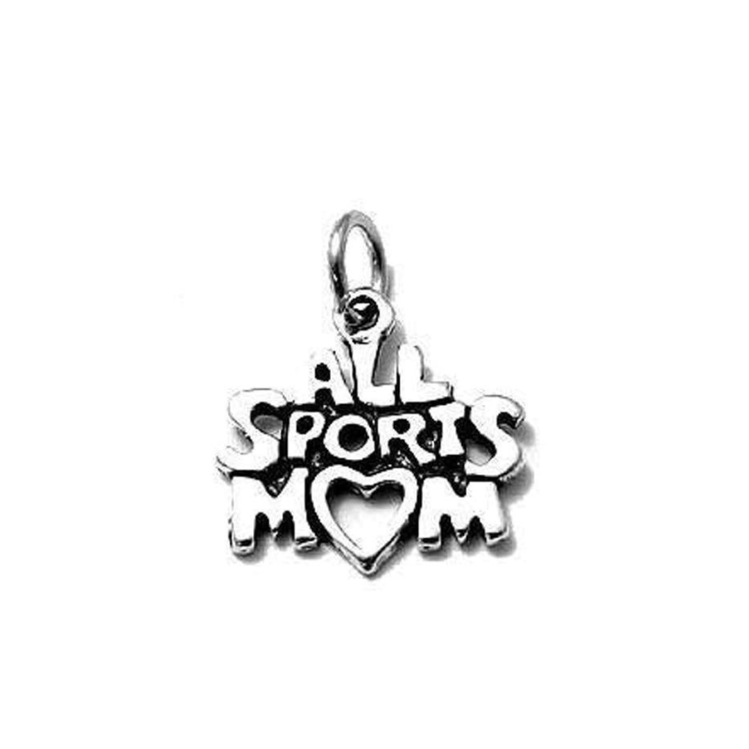 "All Sports Mom" Heart Charm