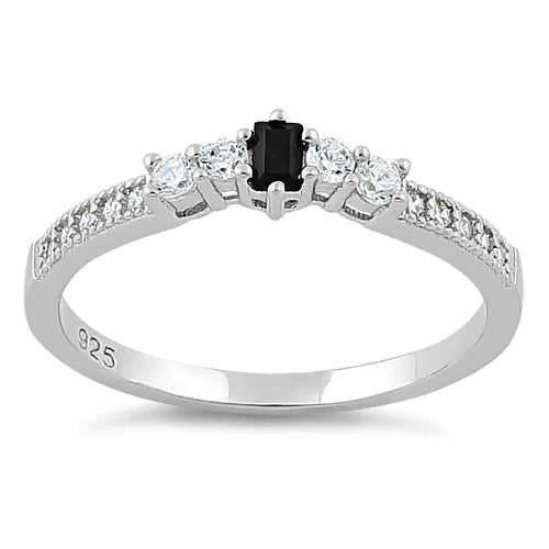 Sterling Silver Black CZ Ring