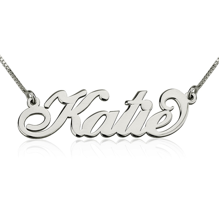 14K White Gold Carrie Necklace