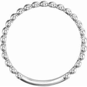 Sterling Silver 2 mm Stackable Bead Ring