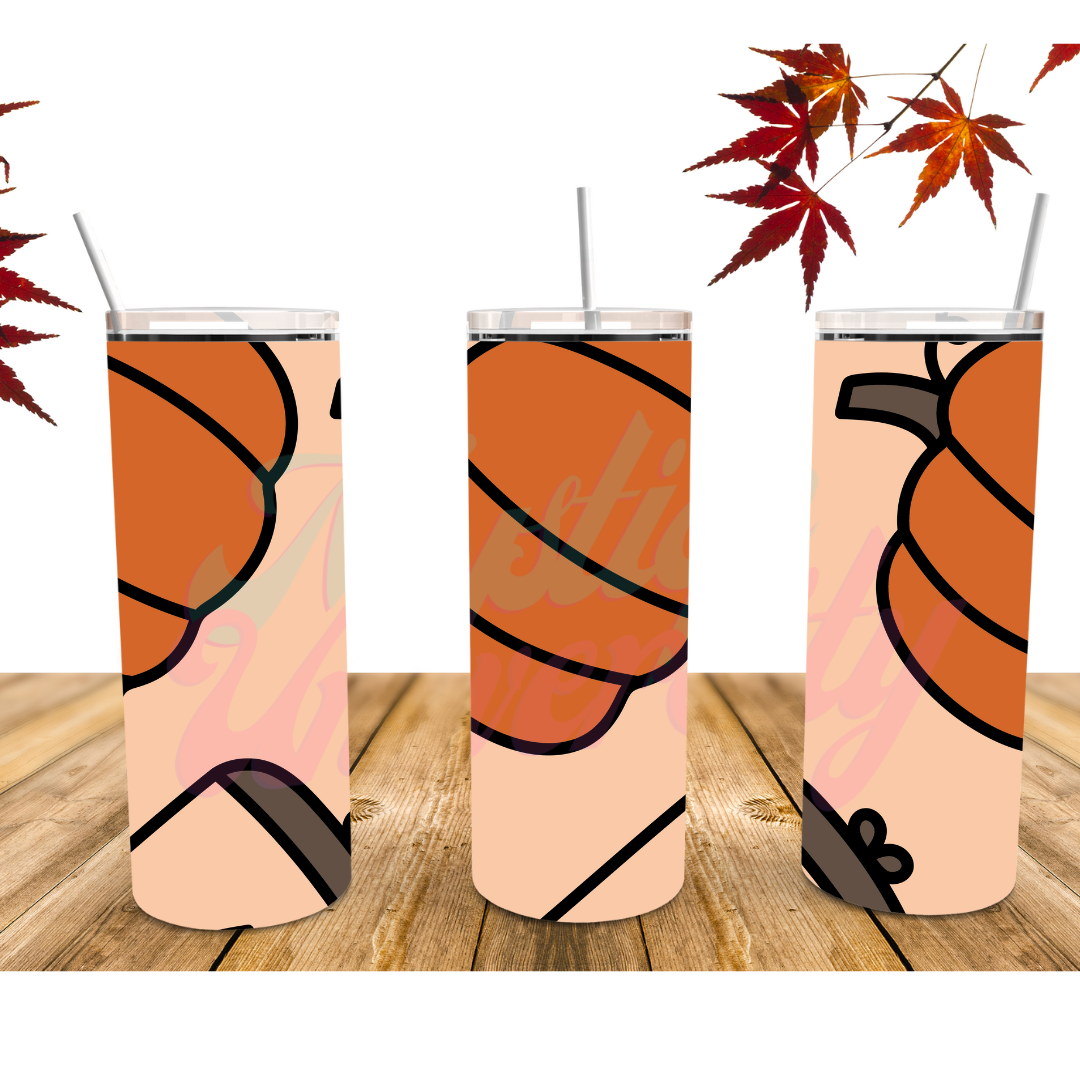 Autumn Themed Skinny Tumbler Mockup