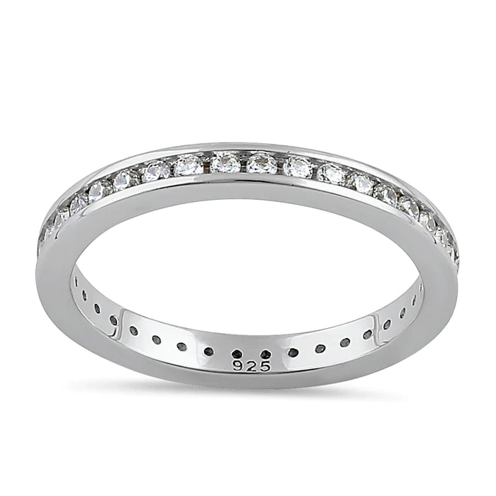 Sterling Silver Stackable Eternity CZ Ring