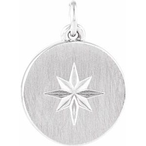 Sterling Silver Starburst Disc Pendant