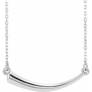 Sterling Silver Horn 16-18" Necklace