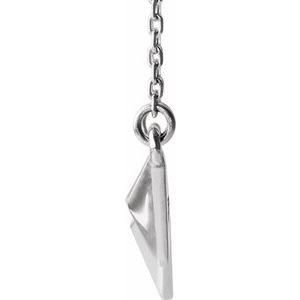 Sterling Silver Pyramid 16-18" Necklace