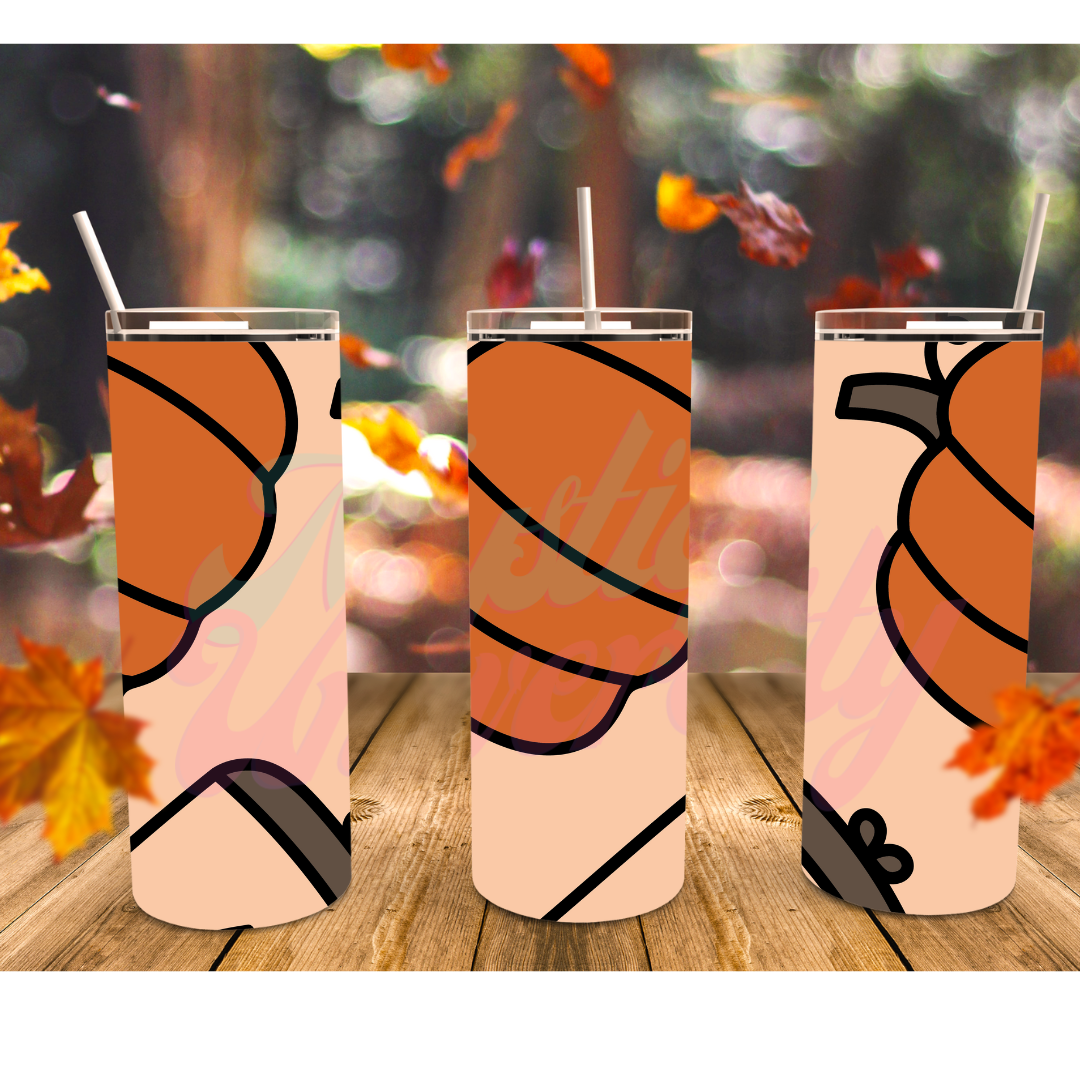 Autumn Themed Skinny Tumbler Mockup