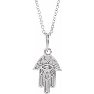 Sterling Silver Hamsa Necklace