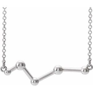 Sterling Silver Constellation Bar 16" Necklace