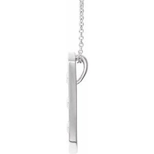 Sterling Silver Vintage-Inspired Vertical Bar 16" Necklace