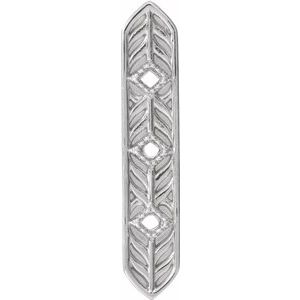 Sterling Silver Vintage-Inspired Vertical Bar Pendant