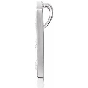 Sterling Silver Vintage-Inspired Vertical Bar Pendant