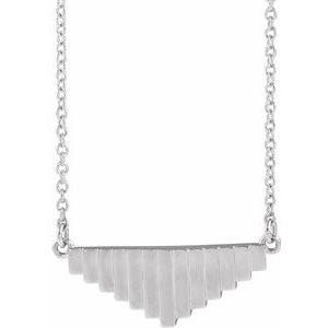 Sterling Silver 16" Geometric Necklace