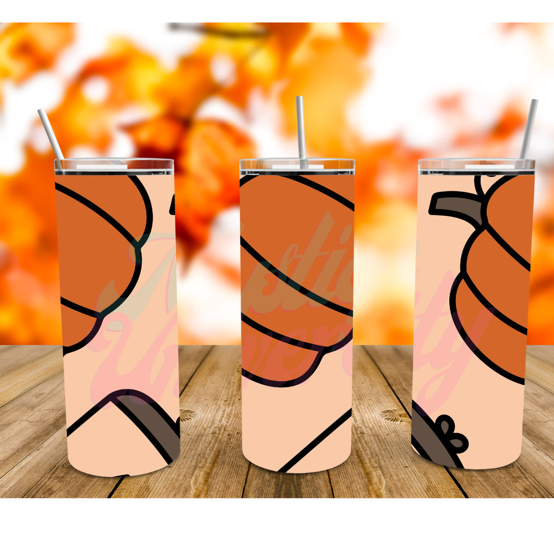 Autumn Themed Skinny Tumbler Mockup