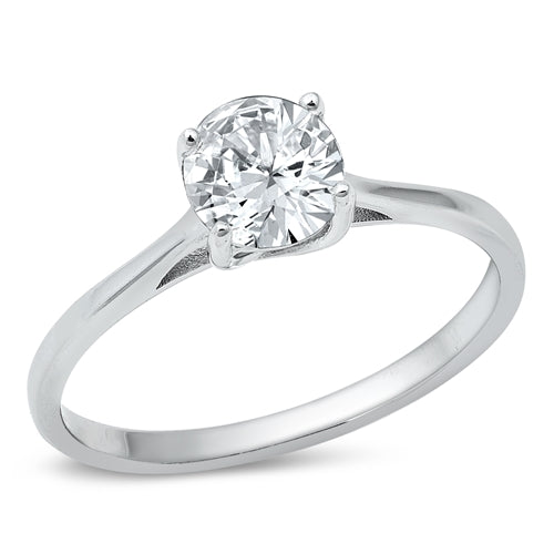 Sterling Silver Solitaire Ring