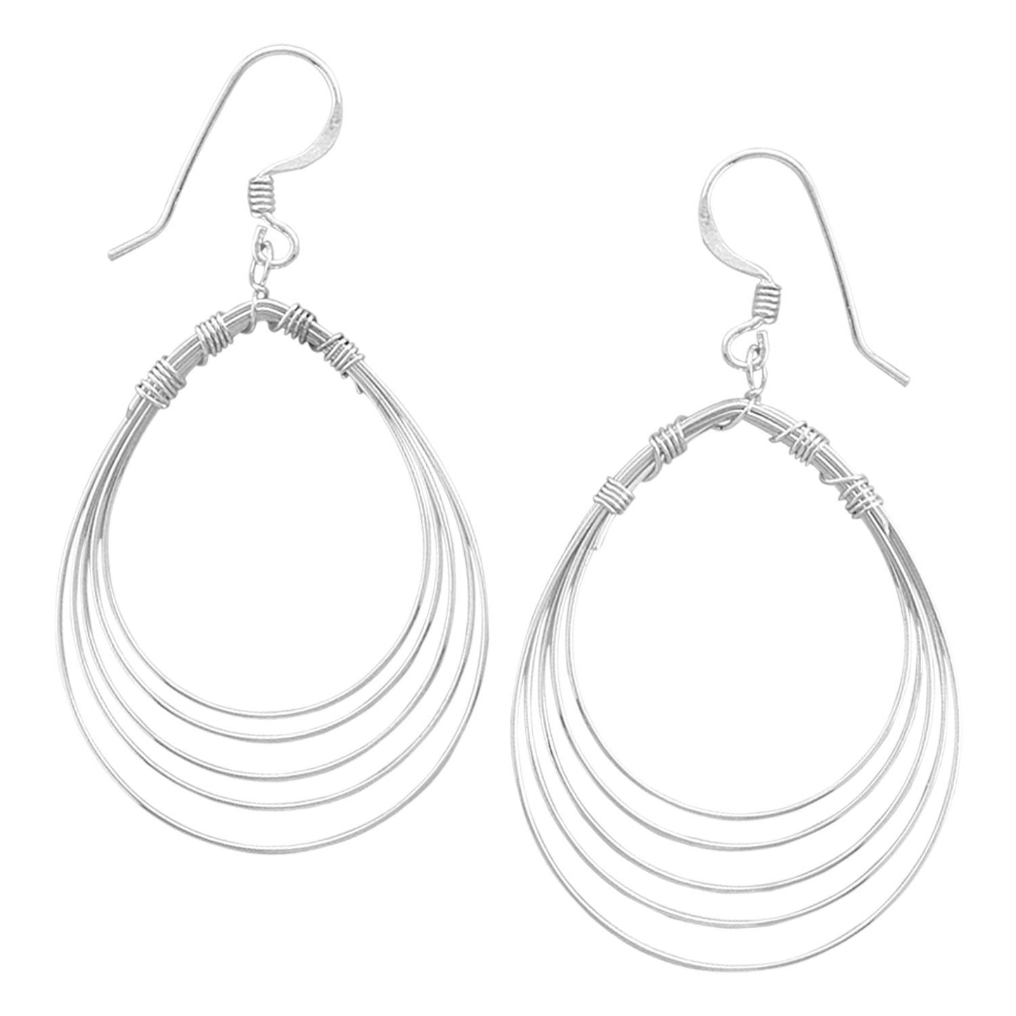 Pear Shape Wire Earrings