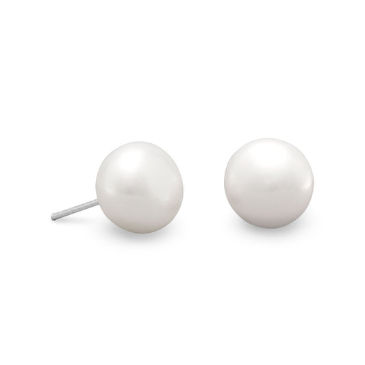 Cultured Freshwater Button Pearl Studs