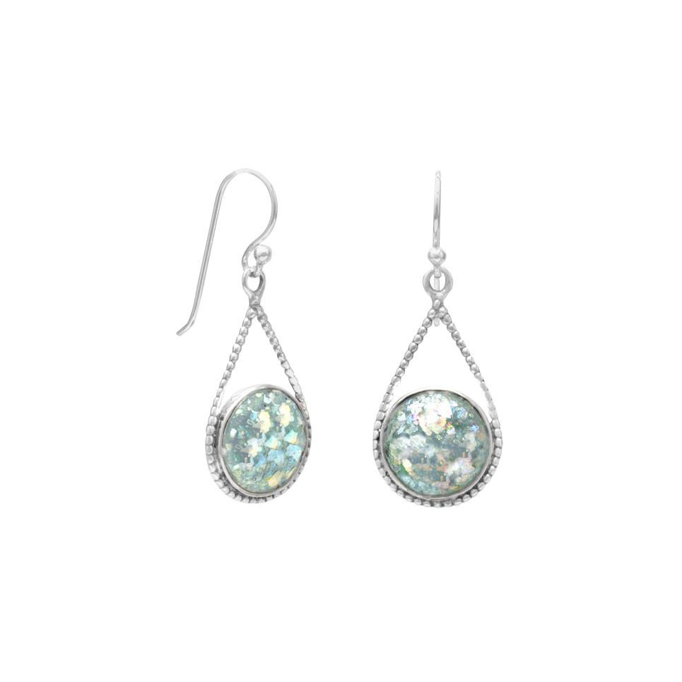 Roman Glass Drop Earrings