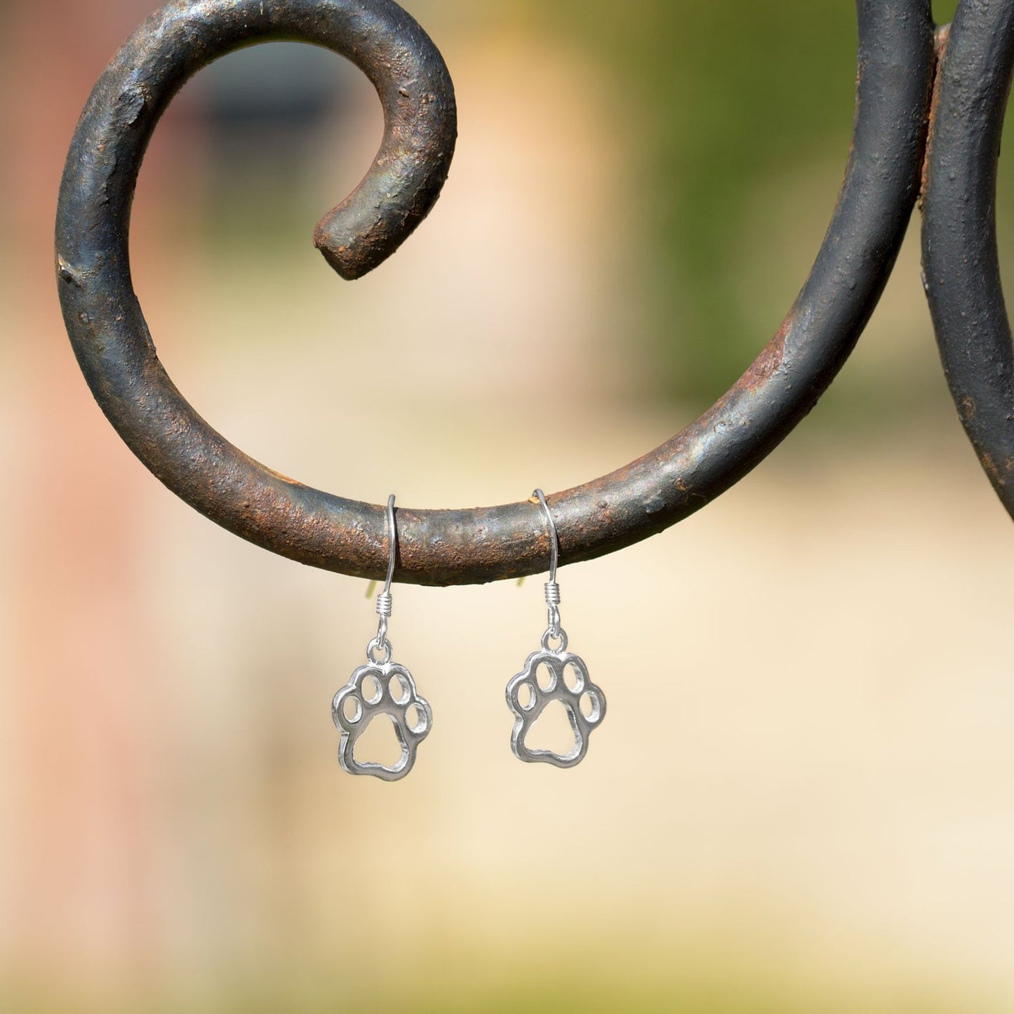 Cut Out Paw Print Earrings