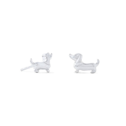 Cute Shiny Dachshund Stud Earrings