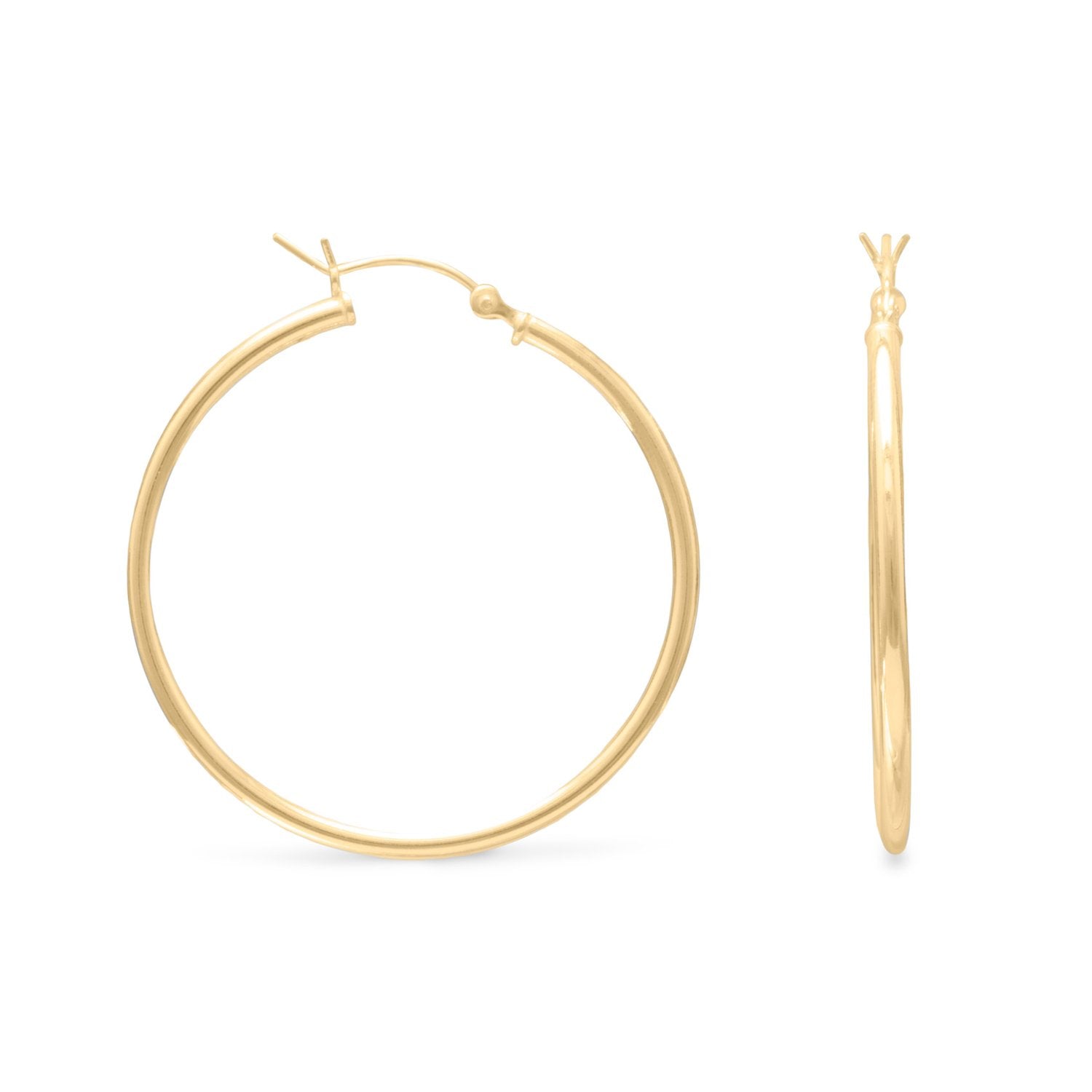 2mm x 40mm Gold Plated Click Hoop